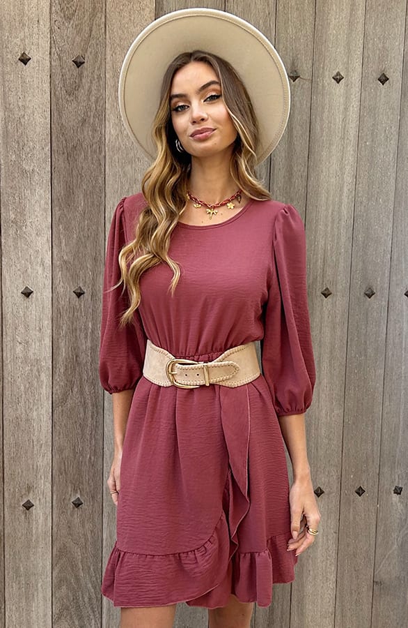 Stretchy Suede Riem Marcha Beige – shoparchief — foto 2