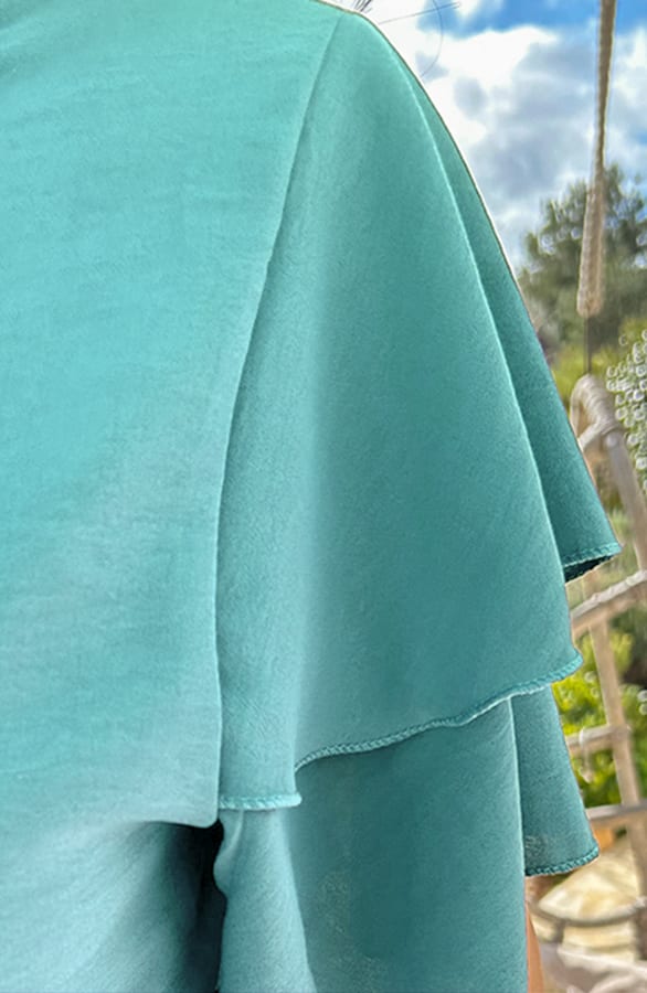 Top Met Ruffle Mouw Lilly Mint – shirts & tops — foto 4