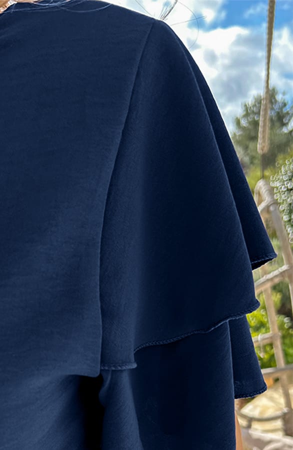 Top Met Ruffle Mouw Lilly Navy – shirts & tops — foto 6