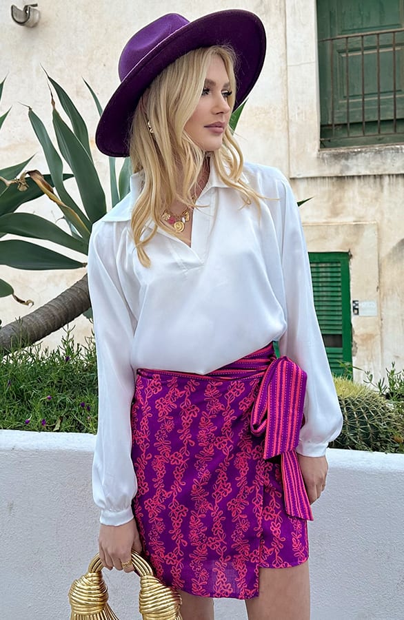 Wrap Skirt Savannah Paars – shoparchief — foto 16