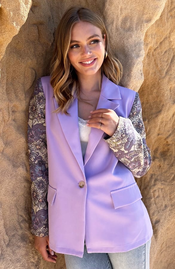 Bloemen Blazer Flora Lila – blazers — foto 2