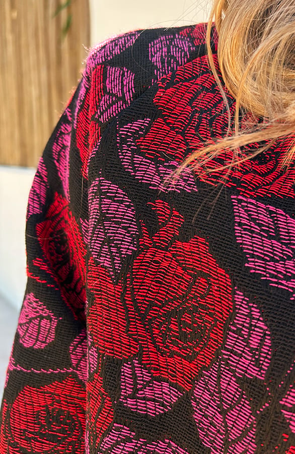 Bloemen Bomber Yuli Rood Roze – shoparchief — foto 5
