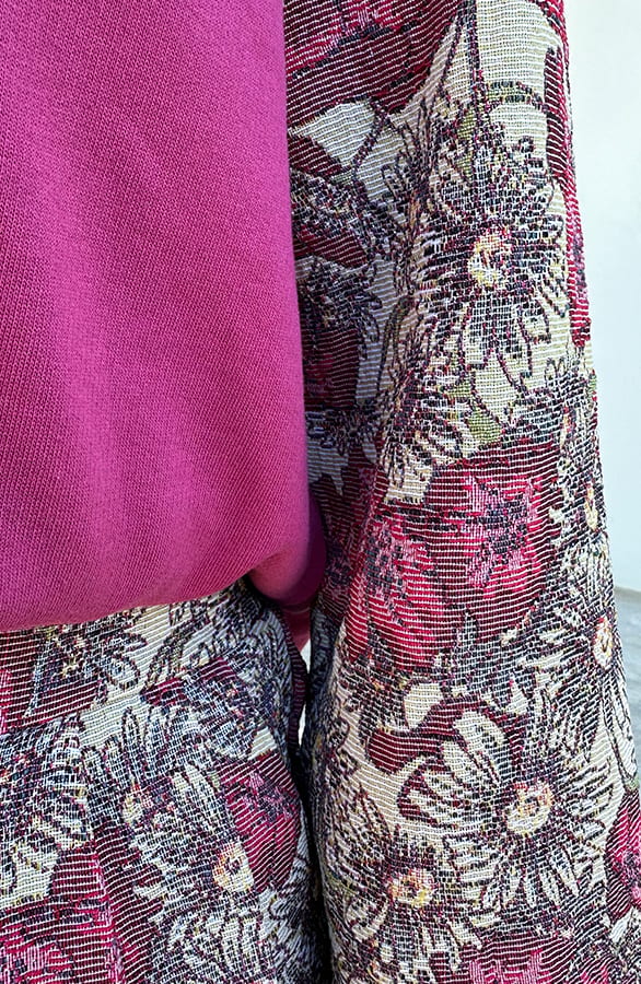 Bloemen Flared Sleeve Trui Flora Burgundy – truien — foto 6