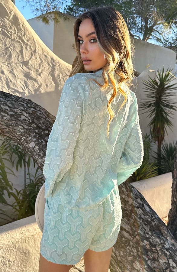 Bohemian Chevron Blouse Mint – shoparchief — foto 2