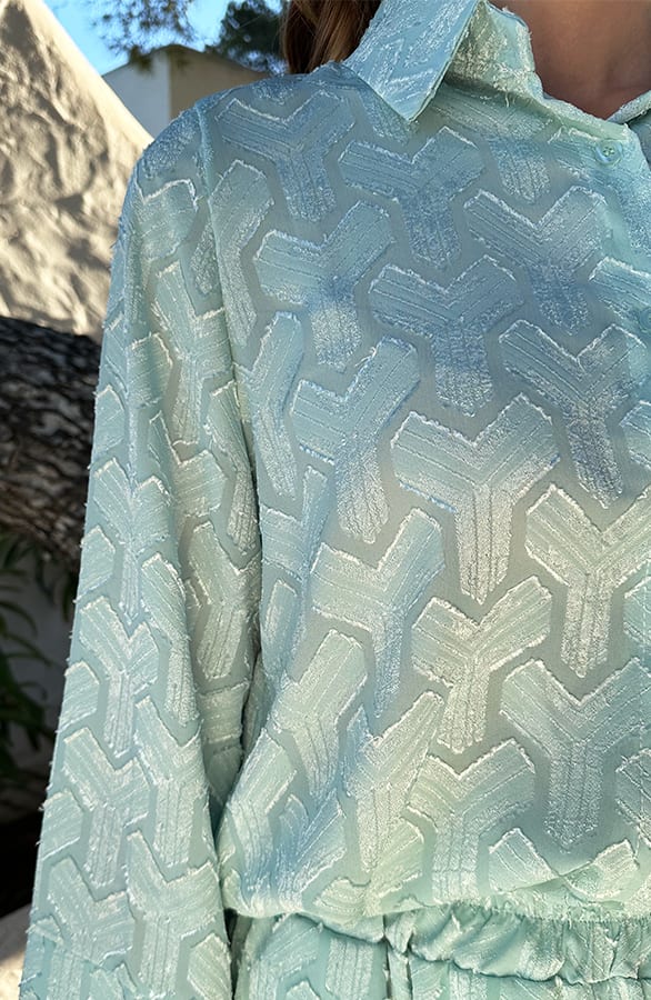 Bohemian Chevron Blouse Mint – shoparchief — foto 4