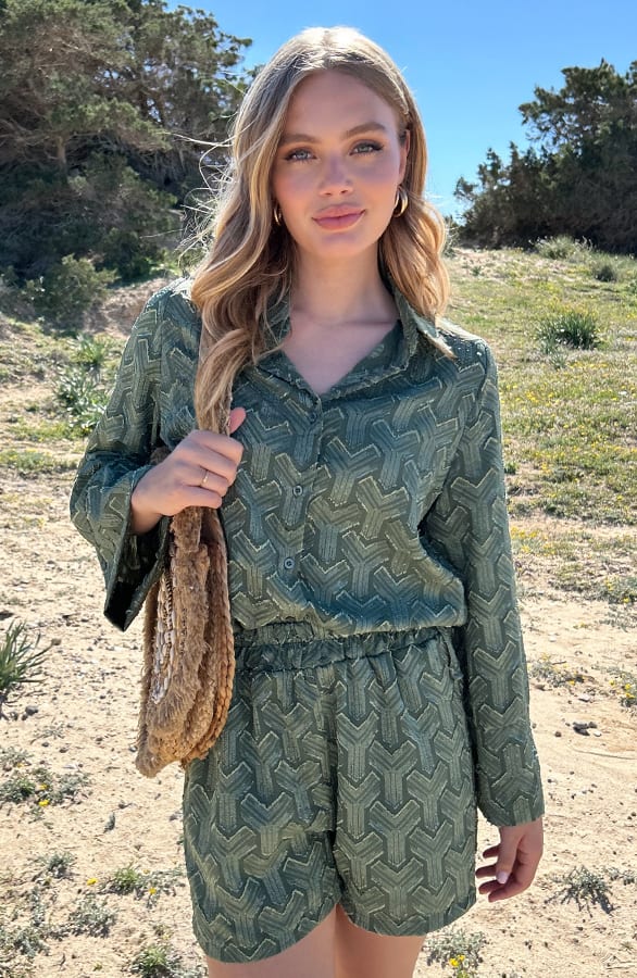 Bohemian Chevron Short Army – shoparchief — foto 4