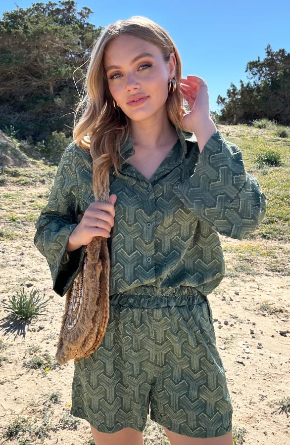 Bohemian Chevron Short Army – shoparchief — foto 8