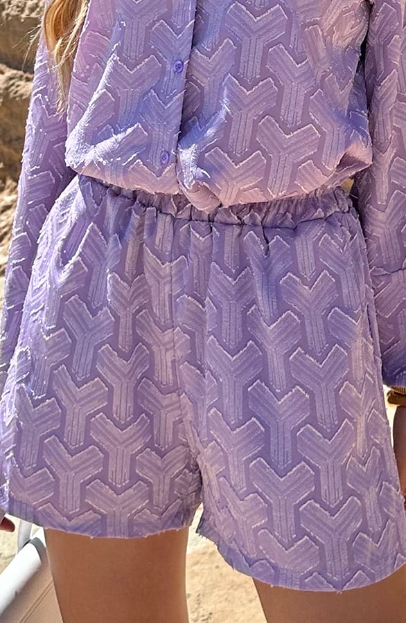 Bohemian Chevron Short Lila – shoparchief