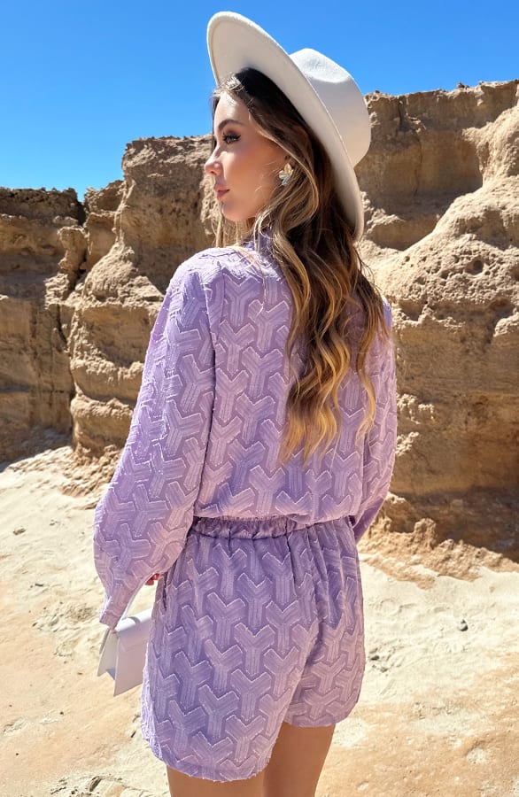 Bohemian Chevron Short Lila – shoparchief — foto 3