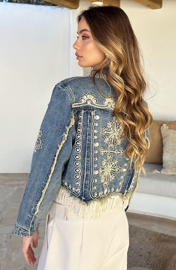 Bohemian Denim Jacket Fringe Vayen – jassen — foto 2