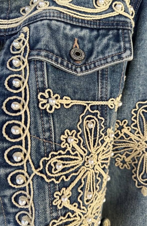 Bohemian Denim Jacket Fringe Vayen – jassen — foto 5