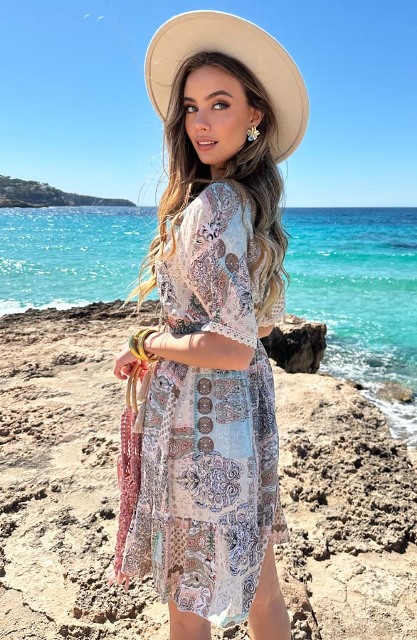 Bohemian Jurk Tess Beige – shoparchief — foto 2