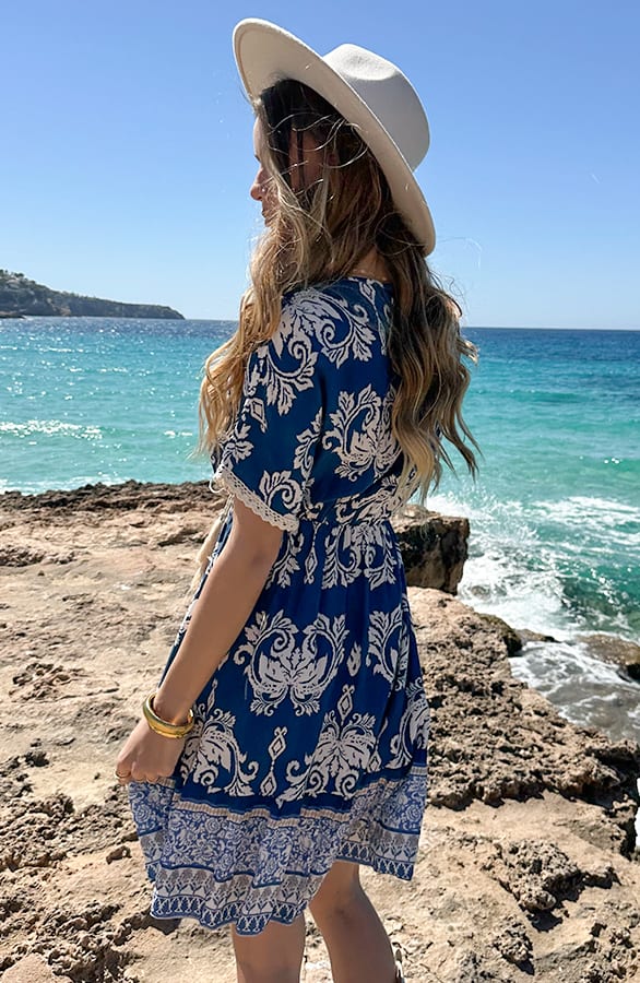 Bohemian Jurk Tess Navy – shoparchief — foto 5