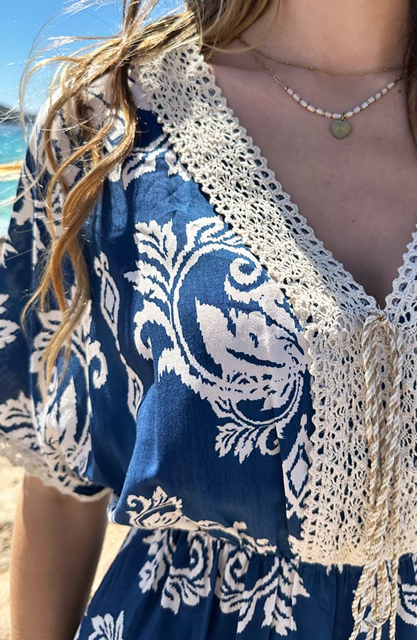 Bohemian Jurk Tess Navy – shoparchief — foto 7