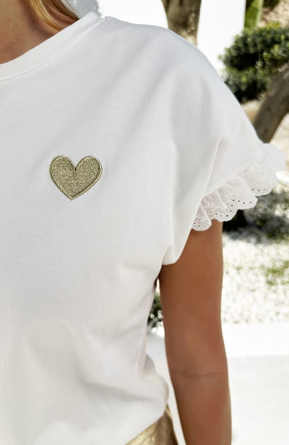 Broderie Heart Top Geneva Off White – shirts & tops — foto 7