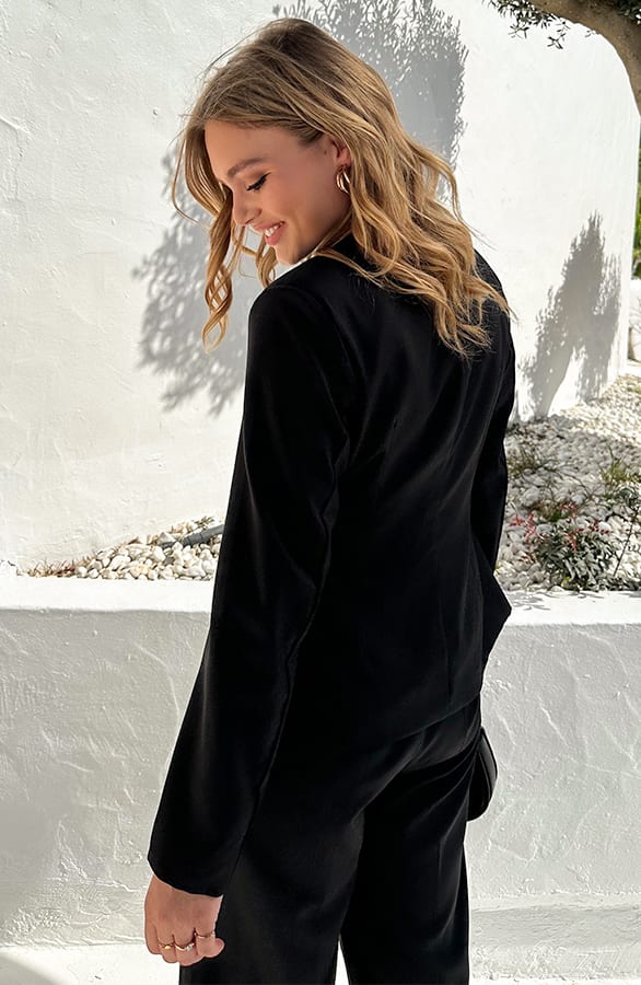 Classic Muse Taille Blazer Zwart – shoparchief — foto 3