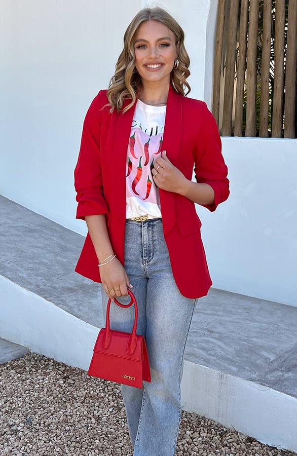 Dames Blazer Nore Rood 2.0 – shoparchief — foto 4