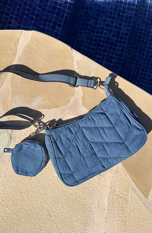 Denim Crossbody Tas Blauw – shoparchief