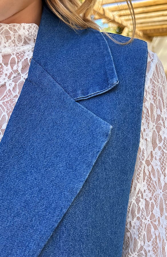 Denim Gilet Met Zakken Manon – vesten — foto 7