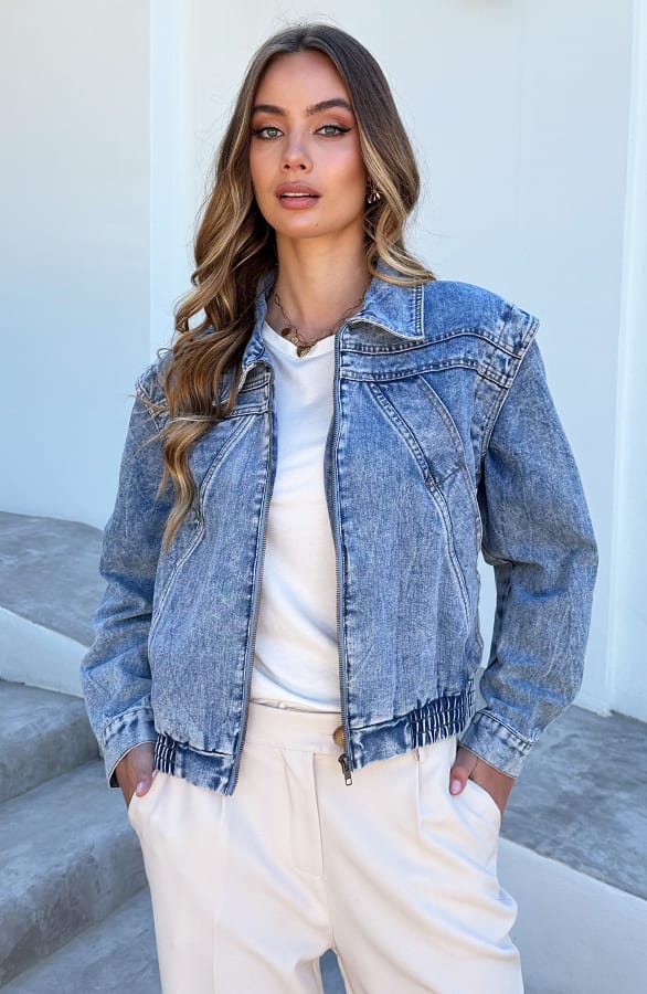 Denim Jacket Short Lyra Blauw – jassen — foto 12