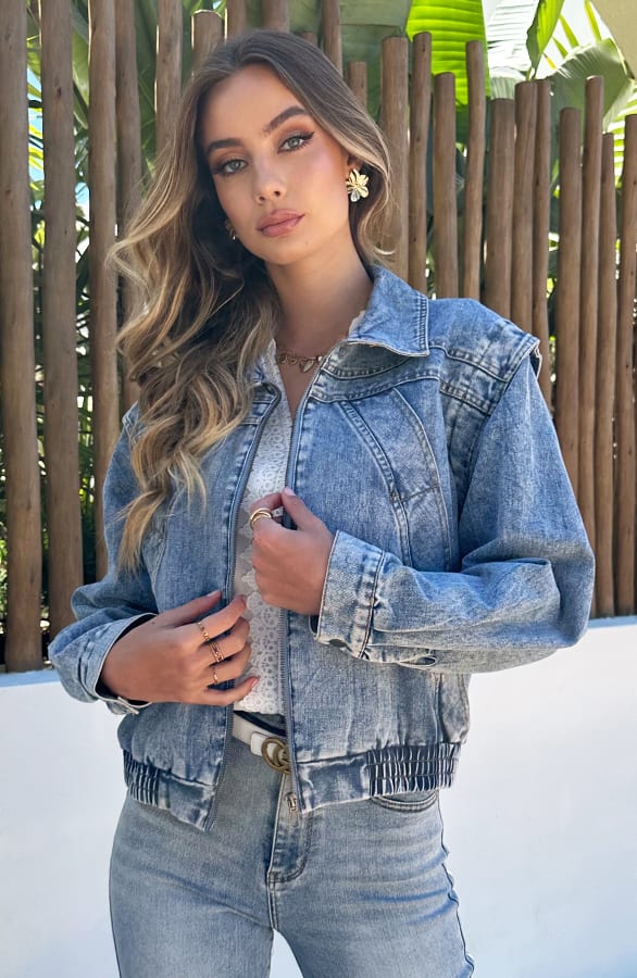 Denim Jacket Short Lyra Blauw – jassen — foto 3