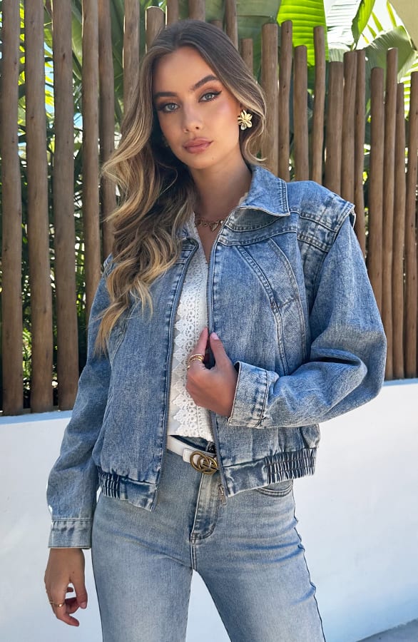 Denim Jacket Short Lyra Blauw