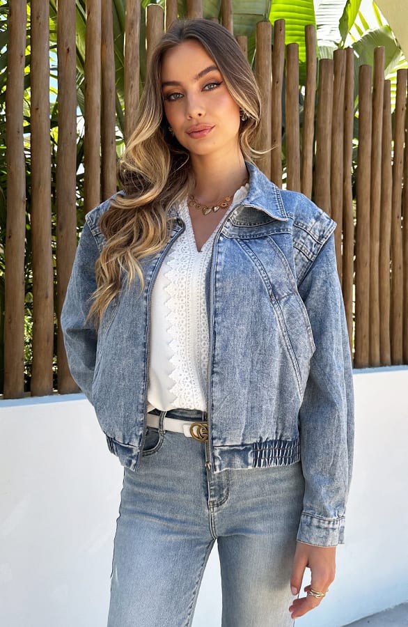 Denim Jacket Short Lyra Blauw – jassen — foto 6