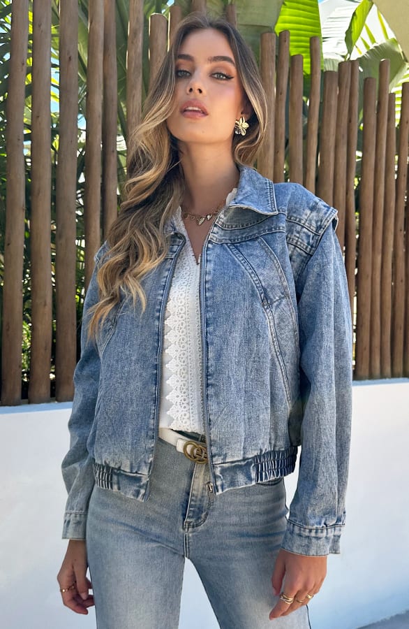 Denim Jacket Short Lyra Blauw – jassen — foto 7