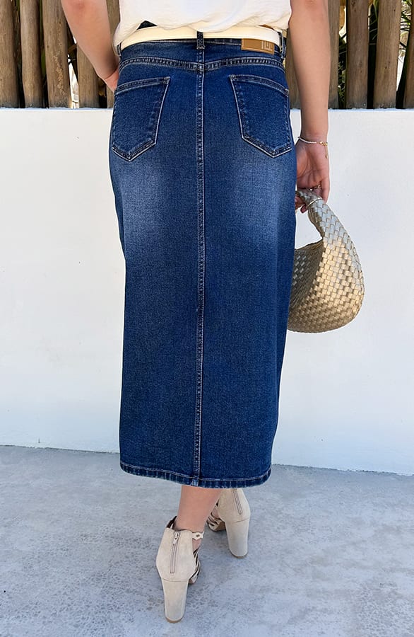 Denim Spijkerrok Yves Blauw – kleding — foto 2
