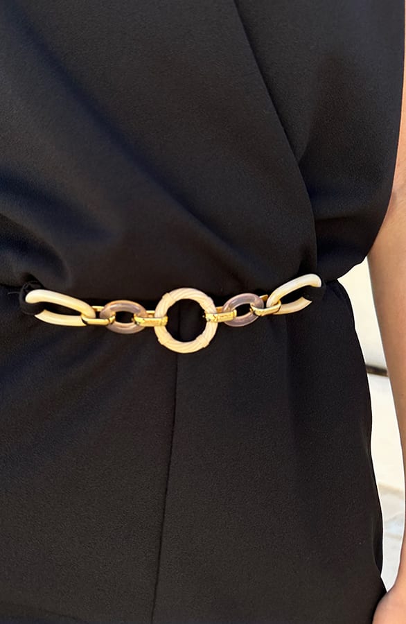 Detailed Playsuit Sofie Black Gold – shoparchief — foto 4
