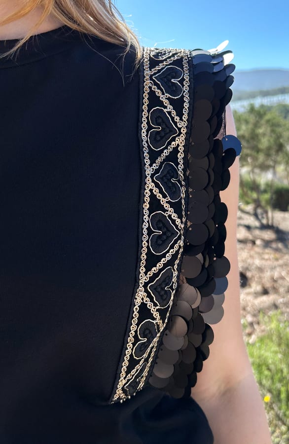 Hearts Boho Top Paisly Zwart – shoparchief — foto 9