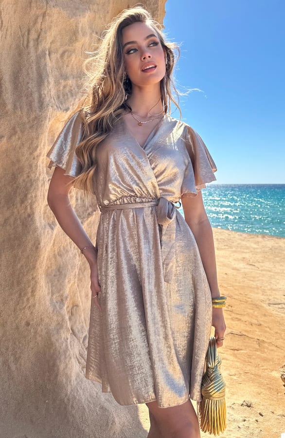 Jurk Nikkie Metallic Gold – alle jurkjes — foto 4