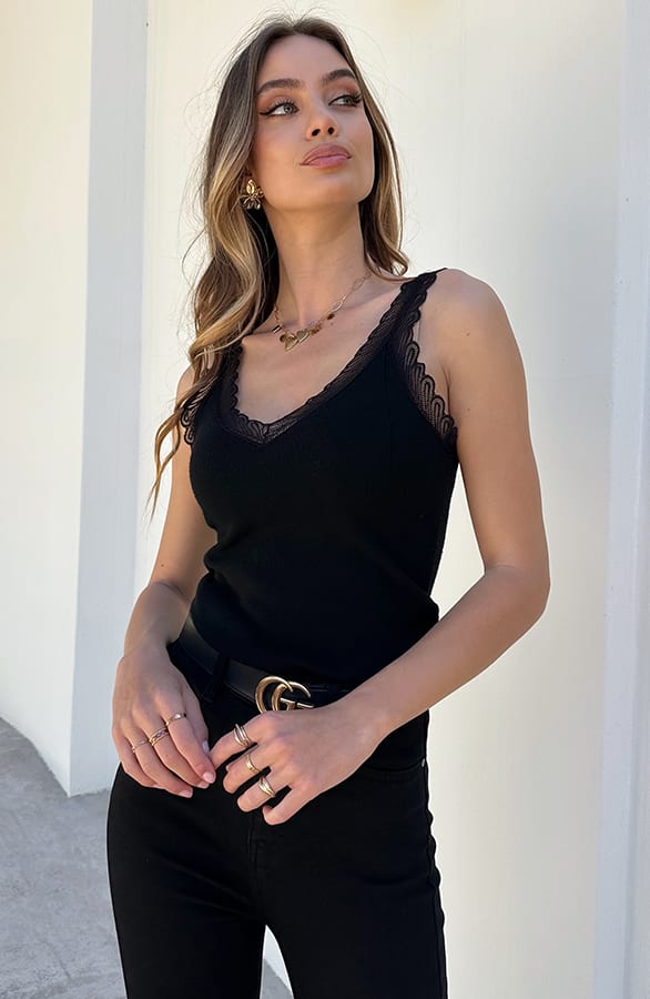 Kanten Top Zoë Zwart – shirts & tops — foto 3