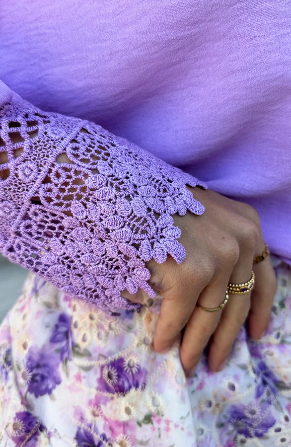Lace Detail Blouse Janee Lila – kleding — foto 5