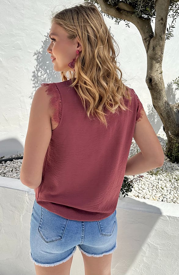 Lace Detail Top Kira Dust Roze – shoparchief — foto 3