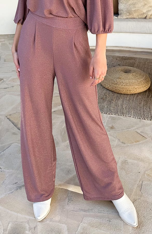 Limited Pantalon Lilly Lurex Dust Roze – shoparchief
