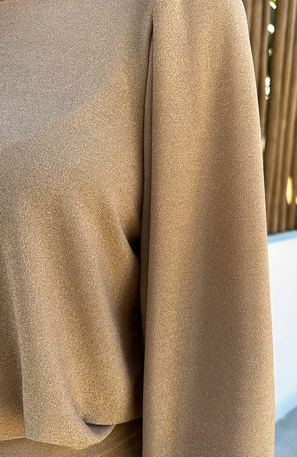 Limited Puff Sleeve Top Lilly Lurex Goud – shoparchief — foto 5