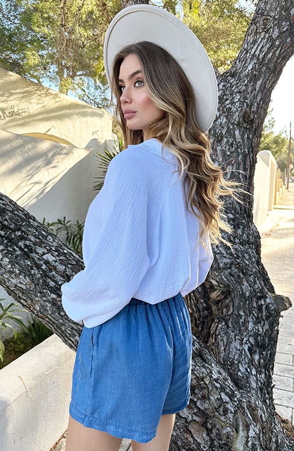 Loose Fit Short Evelyn Strass Denim – shoparchief — foto 3