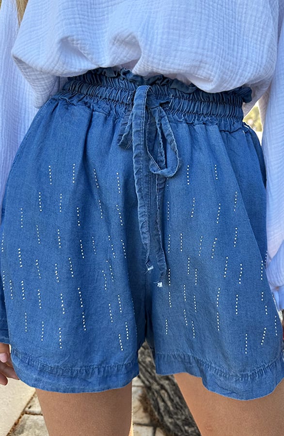 Loose Fit Short Evelyn Strass Denim – shoparchief