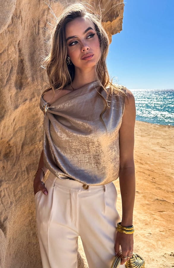 Off Shoulder Top Gold – shirts & tops — foto 5