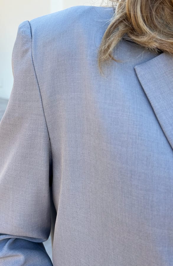 Open Back Oversized Blazer Grijs – blazers — foto 11