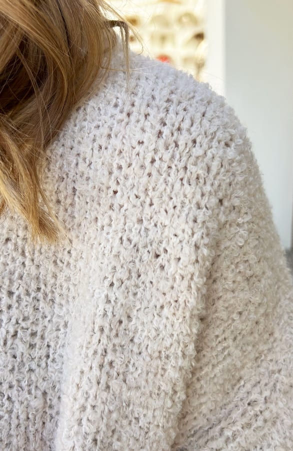 Oversized Boucle Trui Alisia Light Beige – shoparchief — foto 7