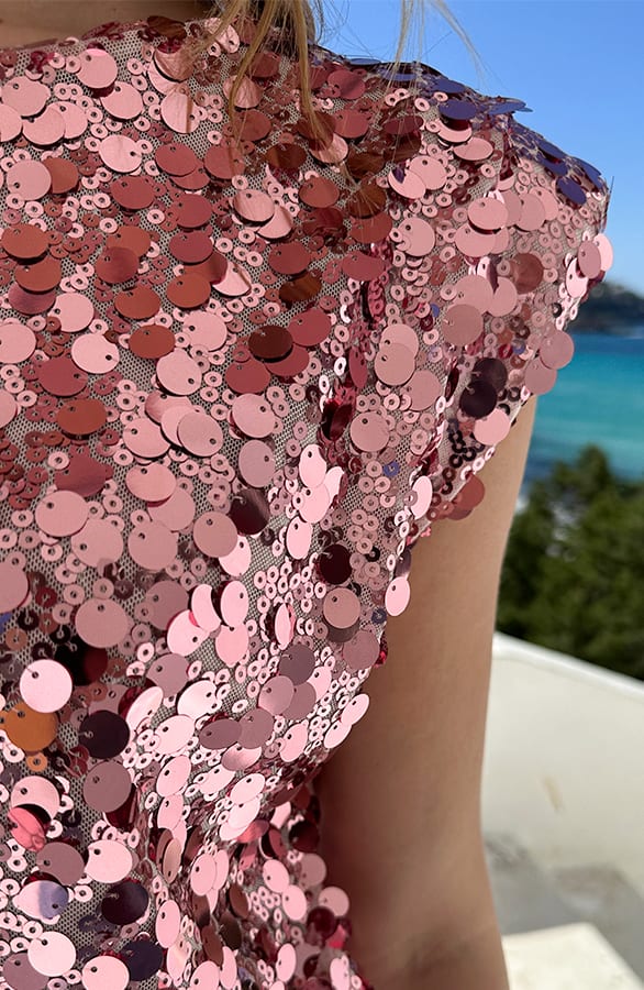 Pailletten Top Met Schoudervulling Masy – shoparchief — foto 6