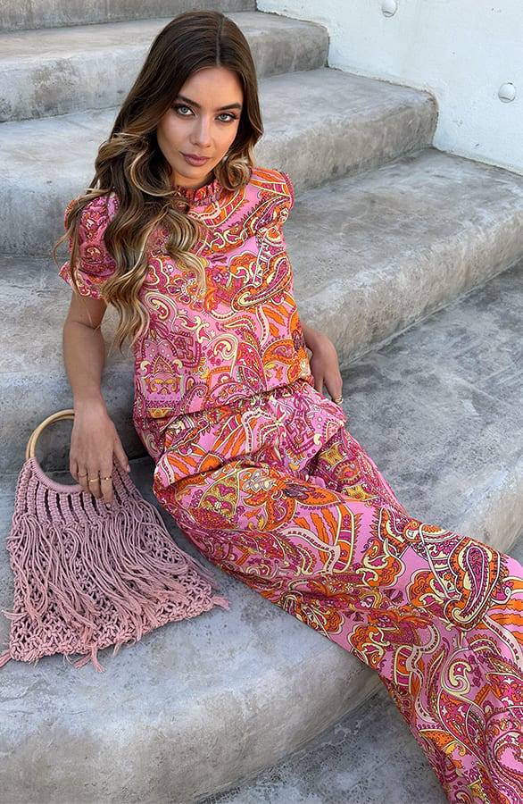 Paisley Broek Helen Dust Roze