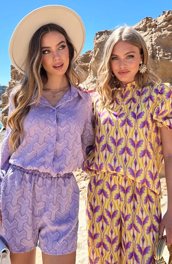 Pantalon Print Geel – flared broeken — foto 6