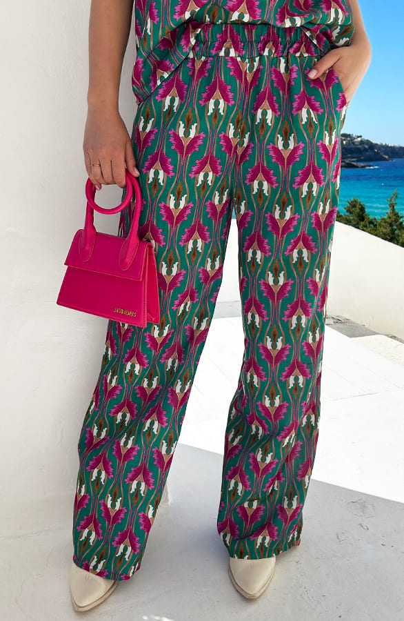 Pantalon Tropische Print