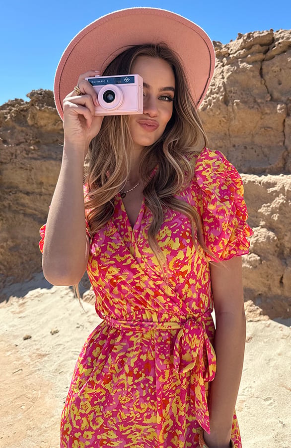 Print V-hals Jurk Sienna Gelato – shoparchief — foto 5