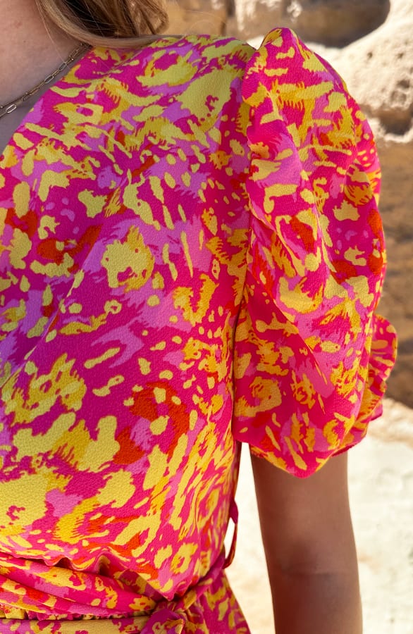Print V-hals Jurk Sienna Gelato – shoparchief — foto 7
