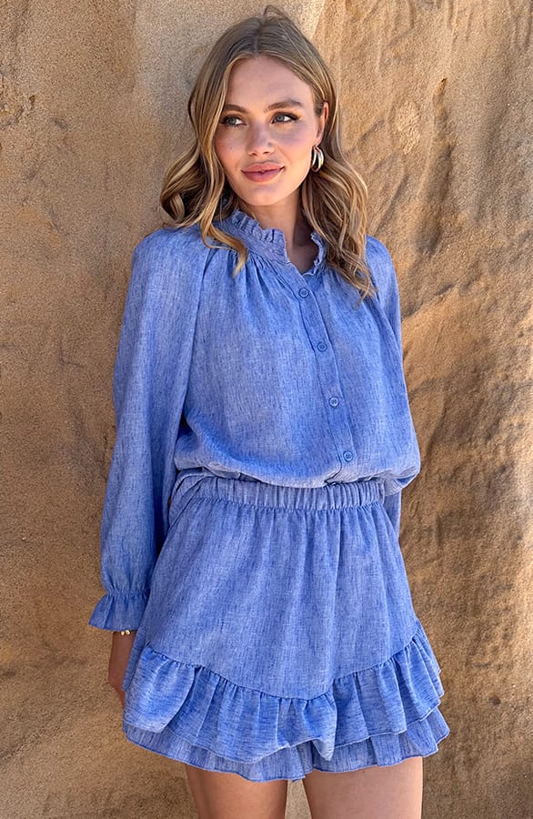 Ruffle Skort Polly Blauw – shoparchief — foto 4