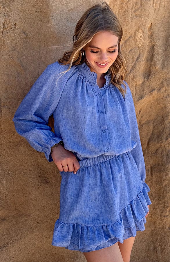 Ruffle Skort Polly Blauw – shoparchief — foto 5